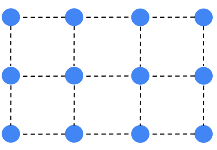 particles in a lattice structure